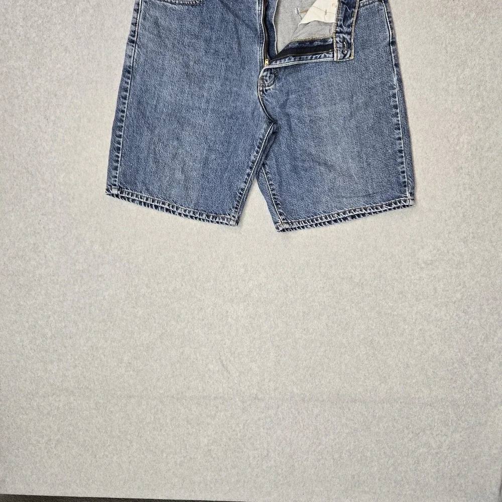 Levi's 559 Men Shorts W36 Blue Denim Khakis Relaxed Fit Button 9